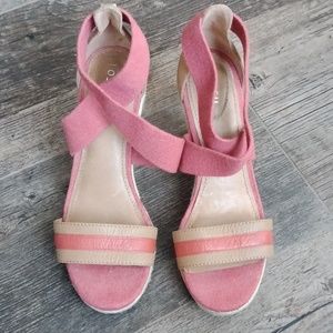 Fossil wedge sandals
